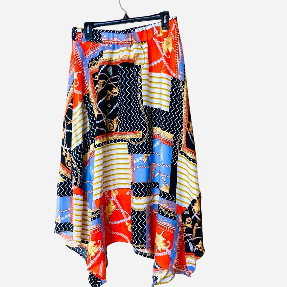 Marc New York Nautical Print Pull on Skirt Hanker chef Hemline Size‎ M